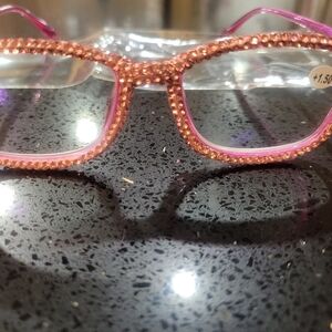 Readers pink rhinestone